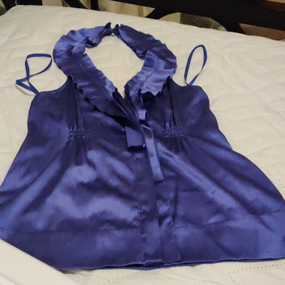 Bcbgmaxaxria silk halter top
